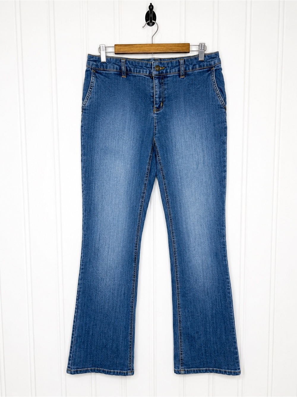 Liz & Co Womens Size 10 Stretch Bootcut Jeans Medium Wash Denim Cotton Blend